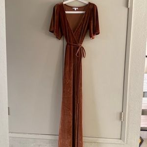 Balticborn Megan velvet wrap Maxi dress